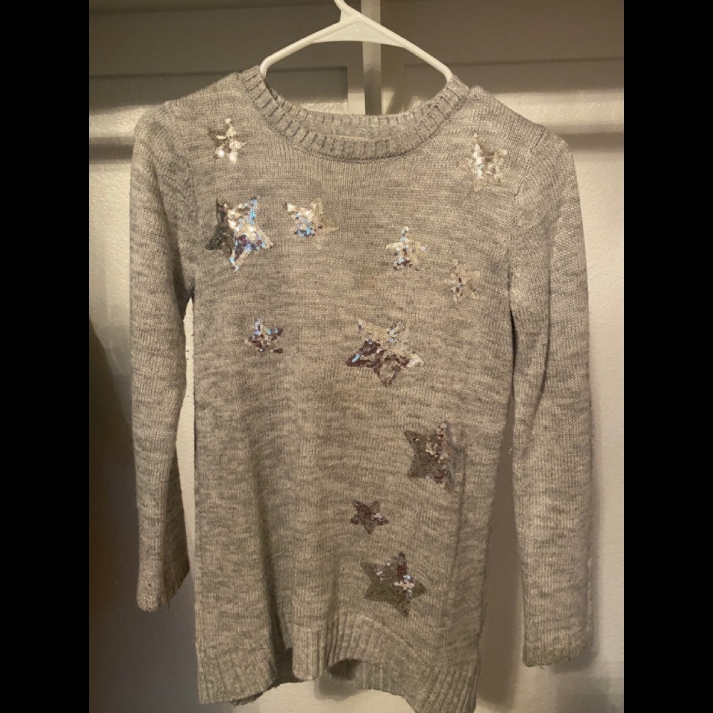 Sweater with stencil stars size l-xl for girls